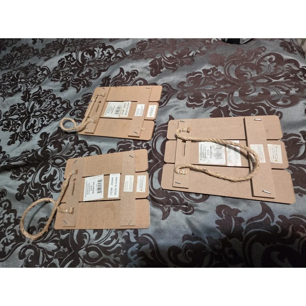 3 Rustic Wood Wall Hangings 8.5